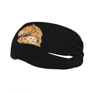 Bandeau de sport antidérapant à motif léopard en colère pour homme et femme, idéal pour la gym, le basket-ball, le yoga (ruianshihuichenjiayouzhanguanliyouxiangongsi, neuf)