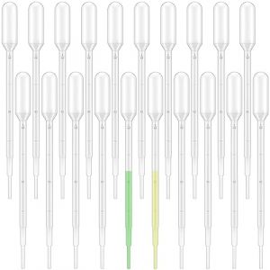 20 Pièces Pipette,Pipette Plastique,Pipette Graduée,Pipette de Transfert en Plastique,Compte-gouttes 1ml,Transparent,pour Transfert D'huiles Essentielles,Parfums,Liquides Divers (1ml) (huagnxingmengongsikk, neuf)