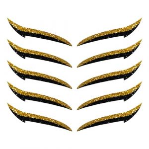 ETUCYNG Autocollants pour Eye Liner,Adhésif pour Patch à Paupières | 10 Pièces Bandeye Résistant à l'Eau pour Spectacles de Danse et Scène, Autocollant à Paupières (crossid, neuf)