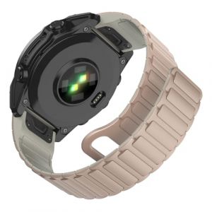 MYSNBKN 26mm Quick Fit Silicone Magnetic Strap for Fenix 8 51mm/Epix Pro 51mm/Fenix 7X/Fenix 7X Pro/Fenix 6X/Fenix 6X Pro/Fenix 5X/Fenix 5X Plus/Fenix 3/Fenix 3 HR, Soft Silicone Replacement Strap (MYSNBKN-FR, neuf)