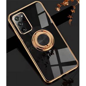 Alihtte Coque pour Samsung Galaxy Note 10,Coque magn&eacute;tique avec Anneau Rotatif &agrave; 360 &deg; Mince Coque Antichoc Silicone avec Plaque m&eacute;tallique, Aimant Support de Voiture Housse Bumper, Noir (Lichttech, neuf)