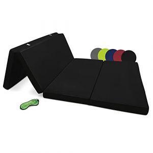 Beautissu Matelas Pliable 2 Personnes Adulte 120x195 cm - Mousse Chauffeuse 1 Place Matelas de Sol Camping Pliant Futon Voyage Lit d'Appoint Noir – Campix (Brandvin, neuf)
