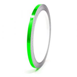 Finest Folia Bandes adhesives d&eacute;coratives pour auto voiture moto bateau mod&eacute;lisme nombreux coloris longueur 8,5m ruban adh&eacute;sif (Chrome Vert, 4mm) (Finest-Folia, neuf)