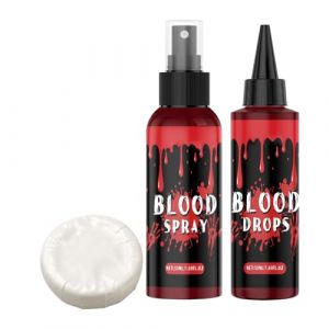 Maquillage Sang Artificiel - Effet Plaie Saignante Réaliste,Nettoyant Savon Liquide Maquillage Visage pour Déguisements Vampire Zombie Hommes Femmes (danfutt, neuf)