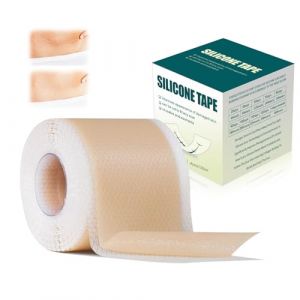 Silicone Tape, Pansement en silicone, Aide &agrave; uniformiser l'aspect de la peau, bande en silicone r&eacute;utilisable pour le soin quotidien de la peau sensible, 4 cm x 150 cm roll (NOVARESSANE TRADING LTD, neuf)