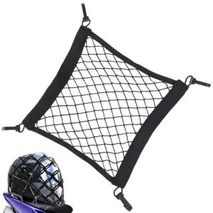 Filet &Eacute;lastique pour Panier de V&eacute;lo, Filet de Chargement Moto, Filet de Rangement pour Scooter &Eacute;lectrique & VAE, Filet &agrave; Casque avec Crochets, &Eacute;lastique pour Panier Arri&egrave;re V&eacute;lo/Moto, 29x31 cm (ShenZhenShiSiYuRongMaoYiYouXianGongSi, neuf)