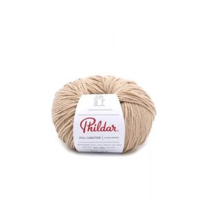 Phildar - Pelote de Laine Phil Cabotine - Laine &agrave; Tricoter - 45% COTON,55% ACRYLIQUE - Aiguille n&deg;3.5 - Couleur SABLE (HAPPYWOOL, neuf)