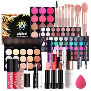 24 Pcs Kit de Maquillage complet Coffret de Maquillage Cosmetic Makeup Palette Cosmétique Set avec Ombre à Paupières, Anti-cernes, Rouge à lèvres, Crayon à Sourcils, Maquillage Ensemble Portable Sac (SplendidViewsUS, neuf)