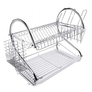 ASUNCELL Égouttoir À Vaisselle 2 Niveaux Égouttoir À Plat Égouttoir Égouttoir Tasse Bol Titulaire Baguettes Support De Planche À Découper (ASUNCELL-FR, neuf)