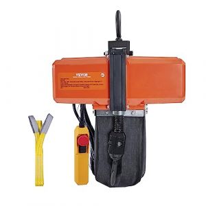 VEVOR Palan Électrique à Chaîne, Capacité de Charge 499 kg, Hauteur de Levage Max 4,5 m, 580 W, Grue Aérienne Monophasée avec Chaîne G100, Télécommande Filaire 3 m, pour Garage, Atelier, Hôtel, Maison (New Clear VEVOR, neuf)