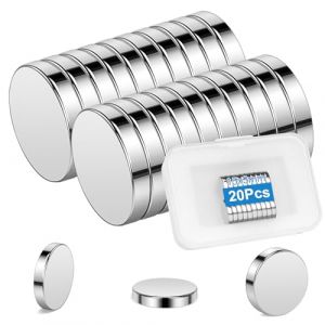 Wzone 20PCS Aimant Neodyme Frigo, 15x3 mm Bricolage Petit Aimant Mini Aimant Réfrigérateur Puissant pour Surfaces Magnétiques Tableau Blanc Carte Calendrier Cuisine (Loonfa, neuf)