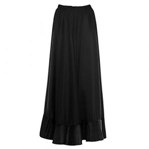 Jupe flamenca femme longue noire volant simple [Taille adulte S à XXL] 【Taille L】 Essai Ballerine danse déguisement (DisfraZZes  France, neuf)