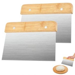 2 Pi&egrave;ces Raclette Hachoir en Acier Inoxydable, 15&times;11cm Coupe Pate, Professionnel Racloir Patisserie, Grattoir &agrave; P&acirc;te, Spatule Pizza, Spatules &agrave; P&acirc;te, Raclette Cuisine pour Pizzas, P&acirc;tisseries, P&acirc;te (hejiuwenhua, neuf)