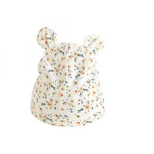 UEIOAVL Bonnets, casquettes et bobs bébé fille, 1 chapeau de soleil pour bébé chapeau de plage à fleurs chapeau de pêche chapeau mignon avec oreilles, garçons et filles (blanc) (KONGLINpengde, neuf)