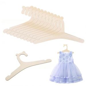 LACHT Cintre enfant,10 Pi&egrave;ces Cintres en Bois pour Enfants,cintre bebe,Porte-V&ecirc;tements Durable et Antid&eacute;rapant,Cintres pour B&eacute;b&eacute;,Cadeau pour Le Nouveau-N&eacute; (Bois) (candy27seven, neuf)