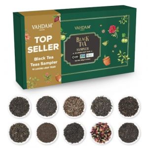 VAHDAM, Coffret Cadeau Assortiment De Thé Noir – (10 Saveurs) Coffret Infusion - English Breakfast, Earl Grey, Assam et Thé Noir Darjeeling | Cadeaux De pour Femme et Homme (Vahdam Teas, neuf)