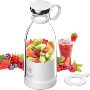 Blender Smoothie, 350ML Mixeur Blender Portable Mini , Fresh Juice Blender Bouteille, Smoothie Mixer Bottle Multifonctionnel Personal Bottle avec USB Rechargeable (Teti life, neuf)