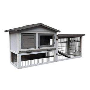 Wiltec Poulailler avec Nichoir, Enclos & Pondoir – 1440 x 525 x 685 mm – en Bois Sapin – Toit bitumé – avec Grillage et Bac à crottes – Maison pour Petits Animaux, Poules, volaille Clapier (Wiltec Wildanger Technik GmbH, neuf)