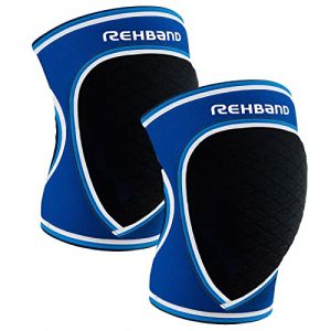 Rehband Genouillères Rembourré pour le handball et le volleyball Genouillères - confortables et près du corps, protègent l'articulation du genou, Couleur:Bleu - 1 Paire, Taille:L (Rehband, neuf)