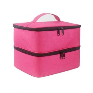 Étui Rangement Pour Vernis À Ongles Rangement Accessoires Ongles Valise Onglerie Professionnel Double Couche Pour Emporter En Voyage (Rose Rouge) (EHOTER Décor, neuf)