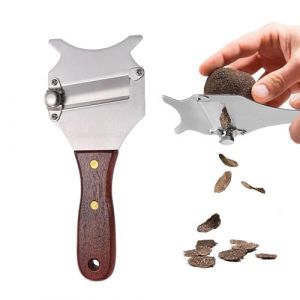 UYVPAER Coupe Truffe,Trancheur De Truffes, Truffe Coupe-Fromage, Rape A Truffe, Rasoir À Truffe Trancheuse À Fromage À Truffe Réglable Avec Poignée En Bois Pour Légumes, Ail, Champignons (SHAO WEIWEI DE DIAN, neuf)
