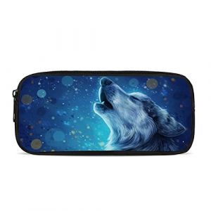 Belidome Trousse &agrave; crayons avec fermeture &eacute;clair durable pour enfants Motif loup (belidomeEUR, neuf)