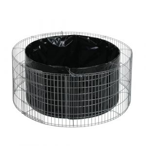 bellissa Parterre surélevé en Gabion Rond - 95565 - jardinière en Cage à Pierre Ronde - kit avec Film de séparation Inclus - diamètre 92/72 cm, Hauteur 40 cm (GartenAZ GmbH, neuf)