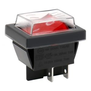 CABLEPELADO Interrupteur à bascule étanche, interrupteur 2 positions, interrupteur 4 voies, interrupteur étanche, interrupteur 4 broches, IP67, interrupteur ON-OFF DPST, 16 A 250 VAC, lumière rouge (CABLEPELADO, neuf)