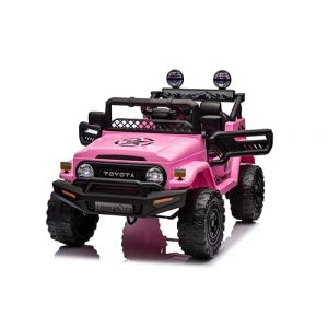 FINOOS Voiture Electrique Enfànts Toyota. FJ Cruiser 12V avec télécommande à 2,4 GHz, 4 x Moteur 12V 35W, 1 à 4 Ans (Rose) (S.N. Commerce B.V., neuf)