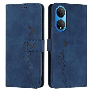 EATCYE Coque pour Huawei Honor X7 - &Eacute;tui Housse en Cuir PU Premium, Magnetique Flip avec Pochette de Portefeuille, Protection (Bleu) (EATCYE EU Direct Store, neuf)