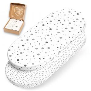 mimaDu &ndash; Lot de 2 Drap Housse pour b&eacute;b&eacute;s en 100% Coton Oeko-Tex 75 x 35 cm, &eacute;galement adapt&eacute; pou 70x37, 70x32, 32x72 pour poussettes, Lits b&eacute;b&eacute;, Matelas b&eacute;b&eacute;, Berceau, Couffins (LT_Commerce, neuf)