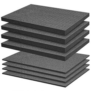 GIONAR Mousse prédécoupée - Mousse Predecoupee Cube - Mousse Cube - 4 pièces 400 x 300 x 25 mm / 4 pièces 400 x 300 x 10 mm (GIONAR-FR, neuf)