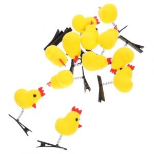 MAGICLULU Pièces Petite Épingle à Cheveux Poulet Jaune Barrettes à Cheveux De Poussin Doux Pinces à Cheveux D'animaux Amusantes Barrettes De Cheveux Mignons Clips De Poussin Peluche (PanYuan Electronic, neuf)