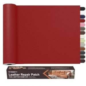 Simili Cuir Autocollant, 40 x 160cm Patch de R&eacute;paration en Cuir, Patch Cuir Auto-adh&eacute;sif R&eacute;novation Pour Si&egrave;ge de Voiture, Meubles, Canap&eacute;, Sacs &agrave; Main, Vestes, Chaises.(Rouge Vif) (ZR-EU, neuf)
