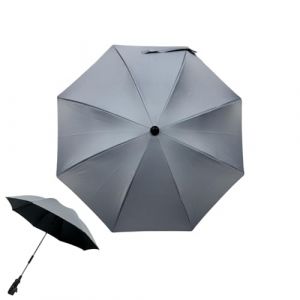 CaiTang Ombrelle pour Poussette Universelle, Ombrelle Poussette Anti UV 50+, Parasol Poussette Bébé Universelle Diamètre 73 cm, Parasol pour Poussette Universelle pour Poussette et Buggy - Gris (CaiTangShopEu, neuf)