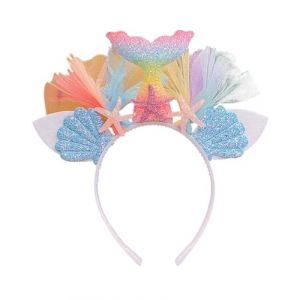 TPZORJX Serre Tete Sirene Femme Fille, Bandeau Sirene Serre Tete la Petite Sirene, Serre Tete Sirène Enfant Adulte Anniversaire,deguisement sirene,deguisement sirene adulte (Sunlaxy OU, neuf)