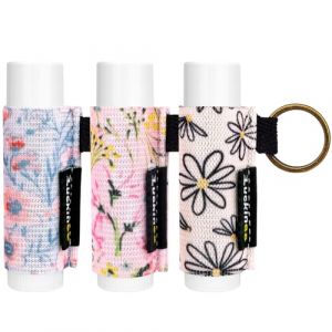 LUCKINEE Lot de 3 porte-baumes &agrave; l&egrave;vres avec imprim&eacute; pour rouge &agrave; l&egrave;vres, gloss &agrave; l&egrave;vres &ndash; manchon &eacute;lastique serr&eacute; pour baumes &agrave; l&egrave;vres gras et fins (rongrong-ji, neuf)