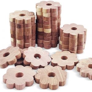 Dalephoric 30 Pièces Anti Mites Textiles, Anneaux en Bois de Cèdre, Parfum pour Armoire, Anneaux de Cedre, Piège Naturel Contre Les Mites, Anti Mites Vetements, pour Armoires et Placards (PARPALEA MELON ACEES S.R.L., neuf)