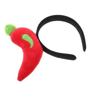 FIXOSHEE Bandeau Amusant Piment Rouge Vif Serrage-T&ecirc;te Carnaval en Plastique L&eacute;ger Accessoire Cheveux pour F&ecirc;te Cosplay Halloween et Soir&eacute;es D&eacute;guis&eacute;es Couvre-Chef Original pour Femmes (Jiingsq, neuf)