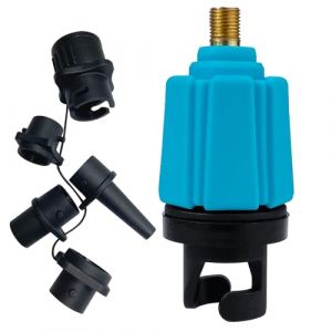 WOUMON Adaptateur de Kayak,Adaptateur de Valve de Paddle, Adaptateur de Pompe Sup pour Kayak, Paddle Board, Canoë, Bateau Gonflable (Bleu) (YuGa, neuf)
