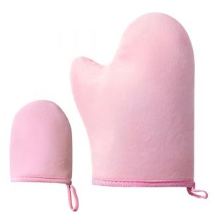 2 Pi&egrave;ces Gant Autobronzant,Autobronzants Applicateur Self Tan Mitt Sunless Gloves Applicator,Self Tanning Mitt Gant Autobronzant,pour Autobronzant Gelule, Huile Bronzante, Creme -Rose (Yin Yu Shang Mao, neuf)
