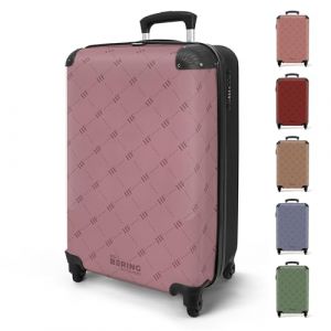 NoBoringSuitcases.com&reg; Valise Cabine 55x35x25 Personnalisable, Valise &agrave; roulettes, Bagages Rigide, L&eacute;g&egrave;re, Trolley Cabine avec Motif Carreaux Structur&eacute; en 6 Couleurs, Valise pour Avion, Bagage &agrave; Main (NoBoringSuitcases, neuf)