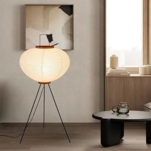 Lampe Lanterne en Papier de Riz Blanc, Lampe de Table, de Bureau, Simple Abat-jour E27 Chambre à Coucher, Chevet, Salon, Salle à Manger, décor d'étude, lampadaire trépied décoration (C) (xindaxin, neuf)