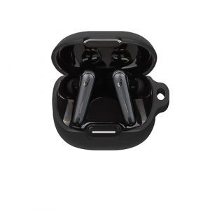 FTRONGRT Housse en Silicone pour &Eacute;couteurs Bluetooth pour Anker Soundcore Liberty 4 NC Coque, Antichoc, Housse de Transport Compatible Anker Soundcore Liberty 4 NC &Eacute;couteur Bluetooth.Noir (FTRONGRT, neuf)