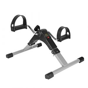 Mini Vélo d'appartement, Pédales Statiques,Mini Vélo D'état,Machines à Jambes,Pedalier Mini Velo D Appartement Formateur,avec Ecran LCD-37 * 50 * 23.5 cm-noir + blanc (Hechheu, neuf)
