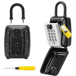 PAIRIER Boite a Clefs avec Anse Amovible, Exterieur Grande Boîte à Clés Étanche avec Code à 12 Chiffres, Boite à Clé Sécurisée, étanche à l'eau et à la Rouille pour L'école de Garage à Domicile (PAIRIER Trading, neuf)
