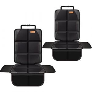 Bacgnyer Protections de SièGe de Voiture, Rembourrage en Tissu 600d éPais, ImperméAble, Durable, AntidéRapant, Protection de SièGe pour Enfants, Convient pour Les BéBéS (Ligne Rouge Noire, 2 Pièces) (QHJH, neuf)