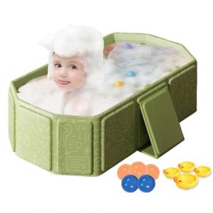 Baignoire enfant pliable, Baignoire pliable bébé, Baignoire bébé portable pour enfants 0-8 ans, Multifonction Baignoire enfant pliable pour douche avec bouchon de vidange (Haohon, neuf)