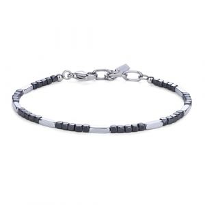 GAVU Bracelet Pierre Homme, Bracelet H&eacute;matite Homme, Cha&icirc;ne Ajustable (GAVU, neuf)