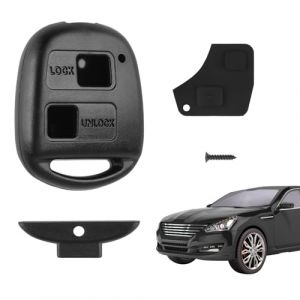 Coque de Remplacement pour Clés de Voiture Toyota et Lexus, Coque de Clé sans Lame Compatible avec Modèles Rav4, Yaris, Corolla, Celica et Plus, Étui sans Lame avec 2 Boutons Coque Clé Toyota (HuiQiongHuiChuang, neuf)